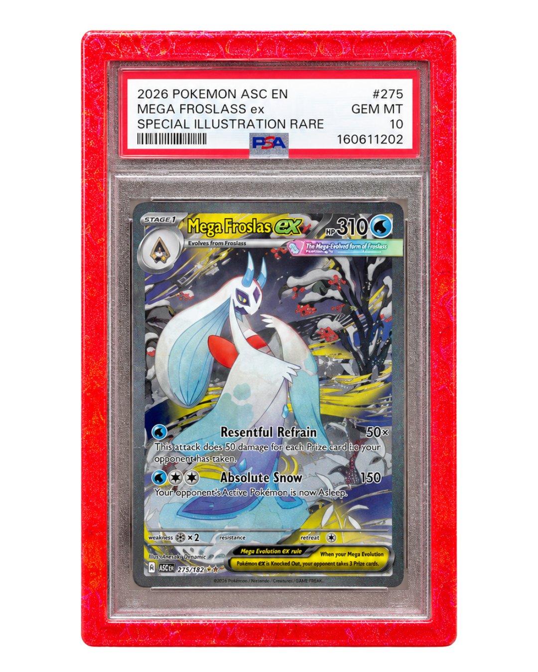 HardGuard® Red Elixir PSA slab guard with premium red frame protecting graded card edges and corners