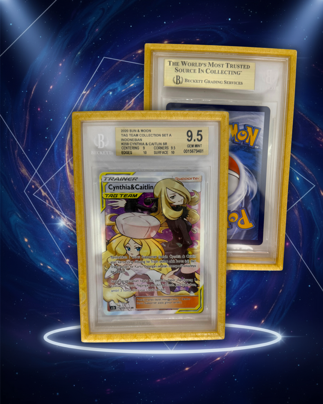 Gold Galaxy Holo BGS HardGuard