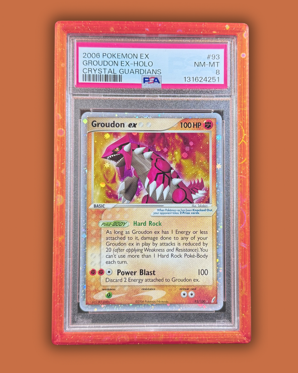 PSA Slab Bumper Protector Guard in Caramel Galaxy with Galaxy Sparkle finish for secure Pokemon card protection
