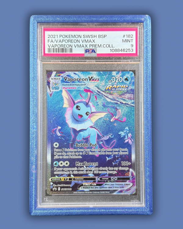 PSA Slab Bumper Protector Guard with Galaxy Holo finish for secure Pokémon card protection