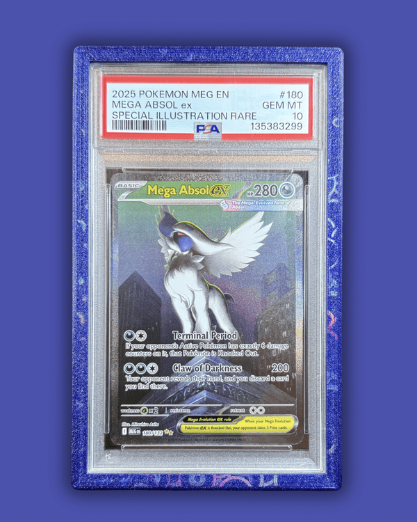 PSA Slab Bumper Protector with Midnight Galaxy Sparkle design for secure Pokemon card display