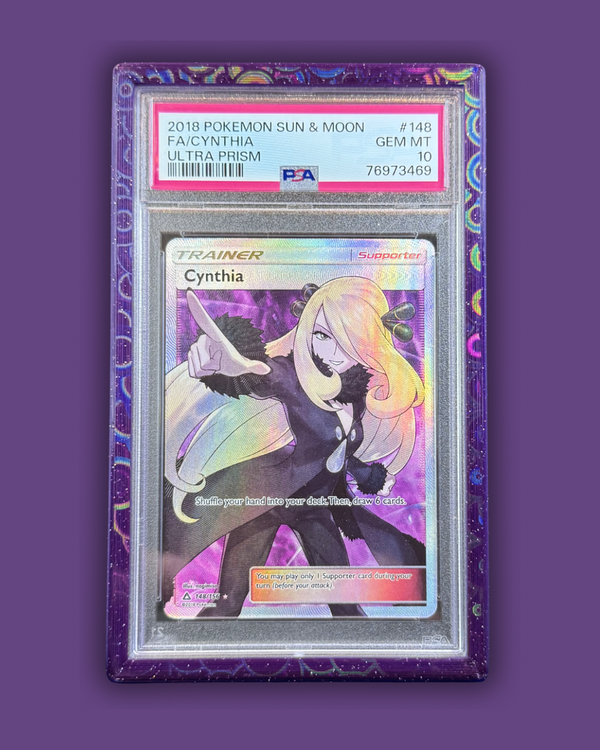 PSA Slab Bumper Protector with Galaxy Sparkle finish for secure Pokemon card protection and display