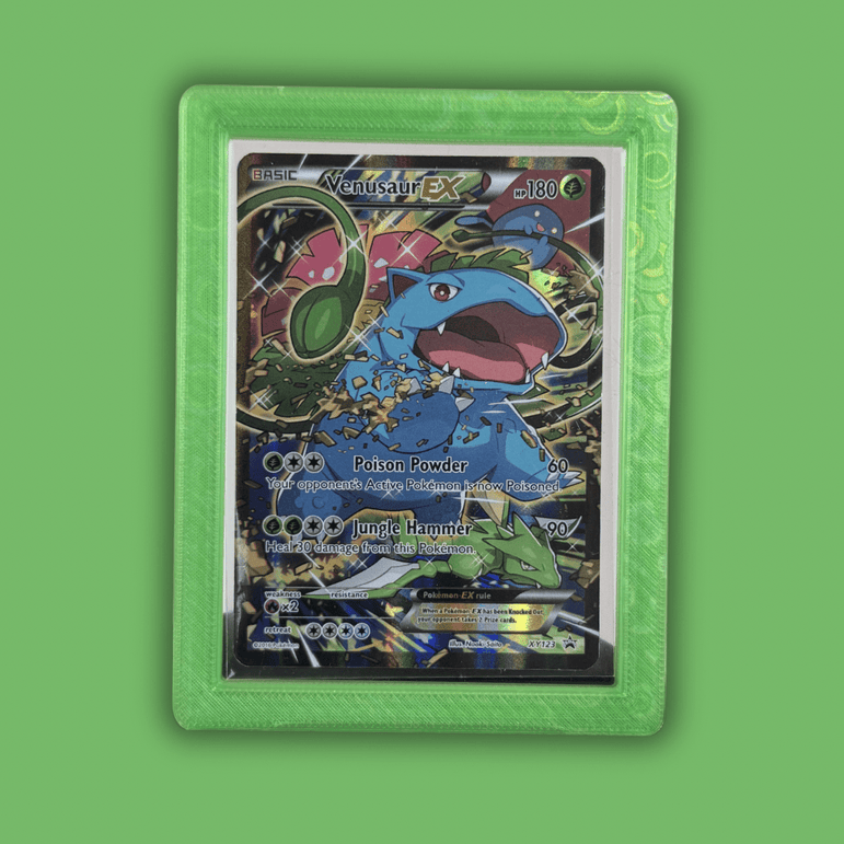 TopGuard Card Protection stained glass green top loader case for Pokémon and sports cards