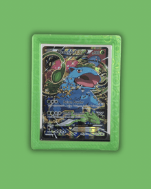 TopGuard Card Protection stained glass green top loader case for Pokémon and sports cards