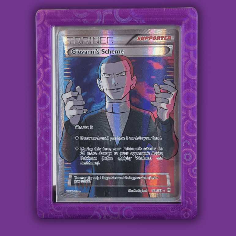 TopGuard Card Protection stained glass purple galaxy holo top loader case for Pokémon and sports cards