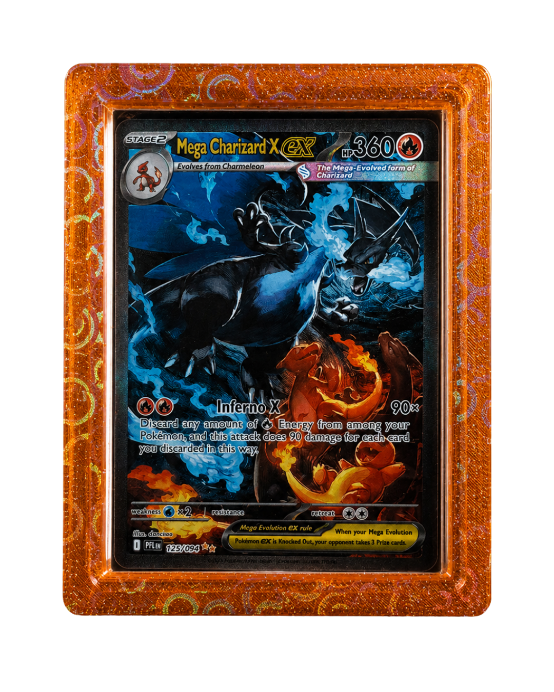 TopGuard Amber Gemstone protective case for standard top loader card with impact-resistant and scratch-resistant finish for Pokémon and sports cards
