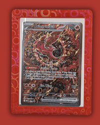 TopGuard Card Protection stained glass red top loader case for Pokémon and sports cards