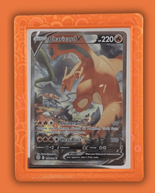 TopGuard Card Protection stained glass orange top loader card protector for Pokémon and sports cards